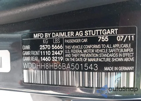 2011 Mercedes-Benz E 350 4Matic from USA, damaged, VIN WDDHH8HB6BA501543
